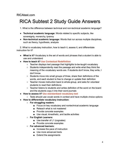 rica study guide